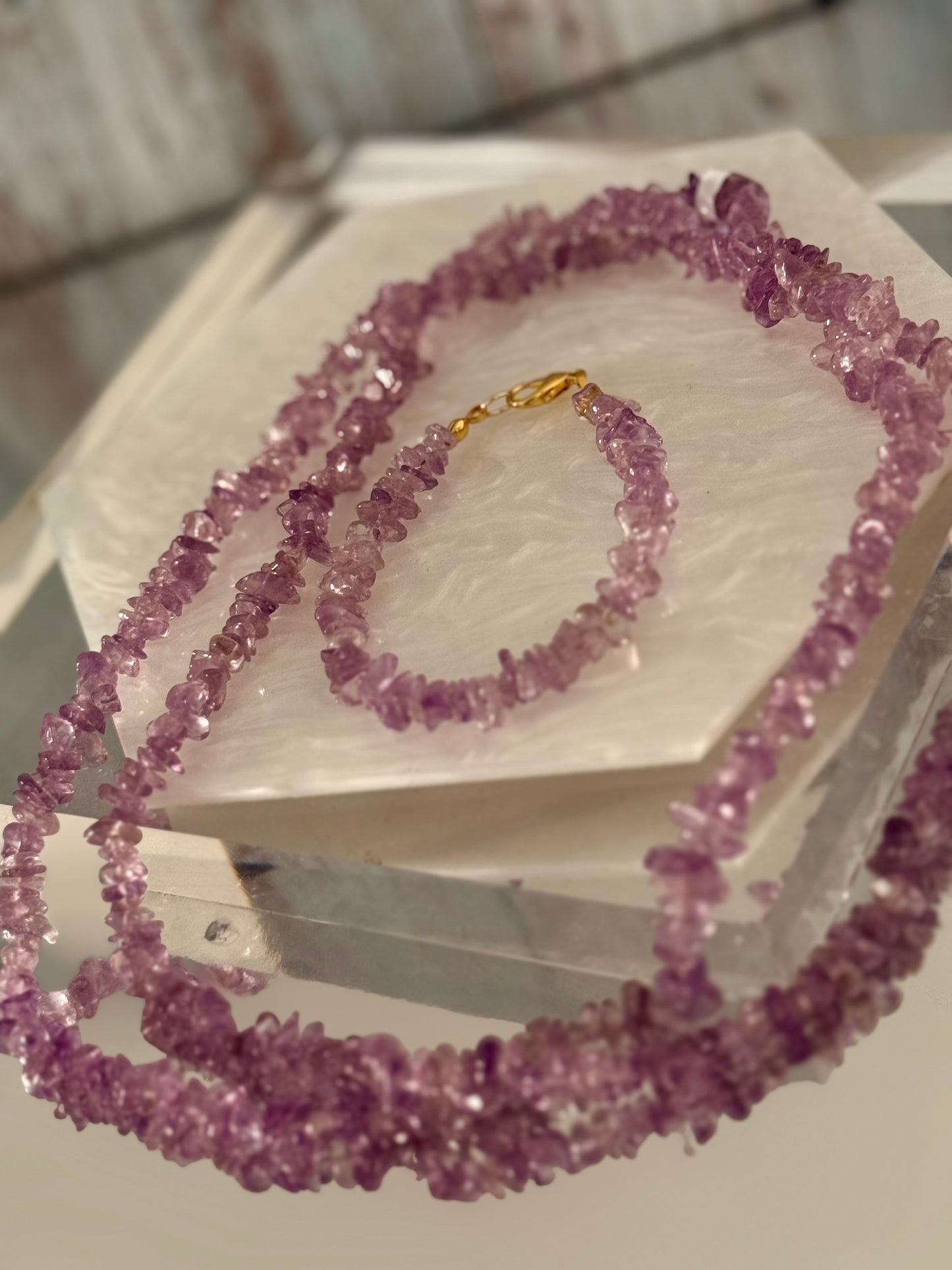 Amatista Rosa Pulsera